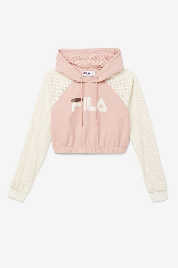 Fila Isha Cropped Women's Hoodies - Rose,NZ 231-94530